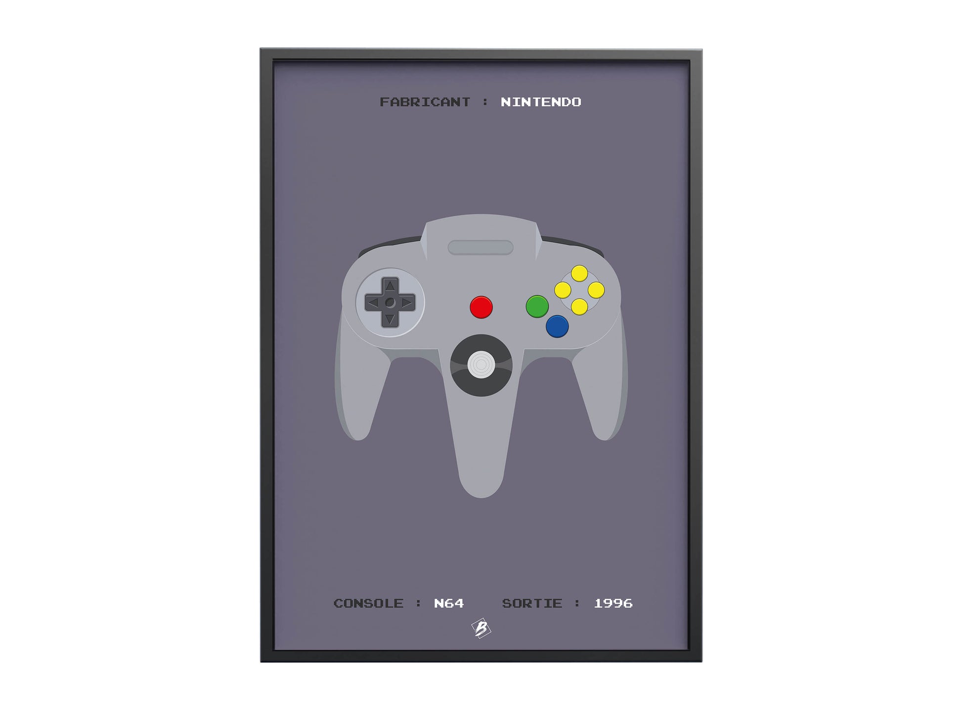 Affiche - Manette Nintendo 64 – Balance Ton Gaming