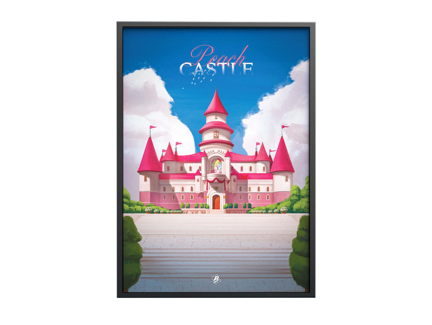 Affiche encadré du château de Peach